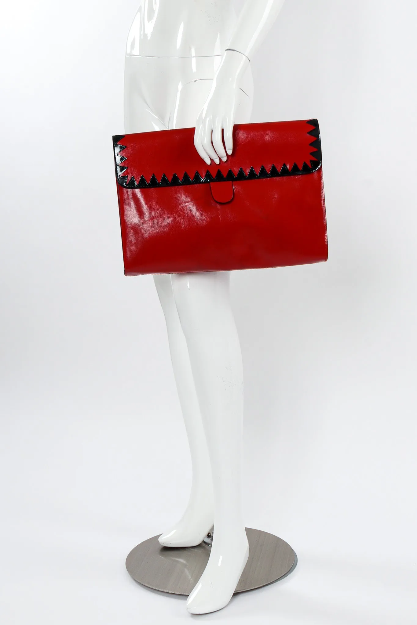 Oversized Leather Envelope Clutch