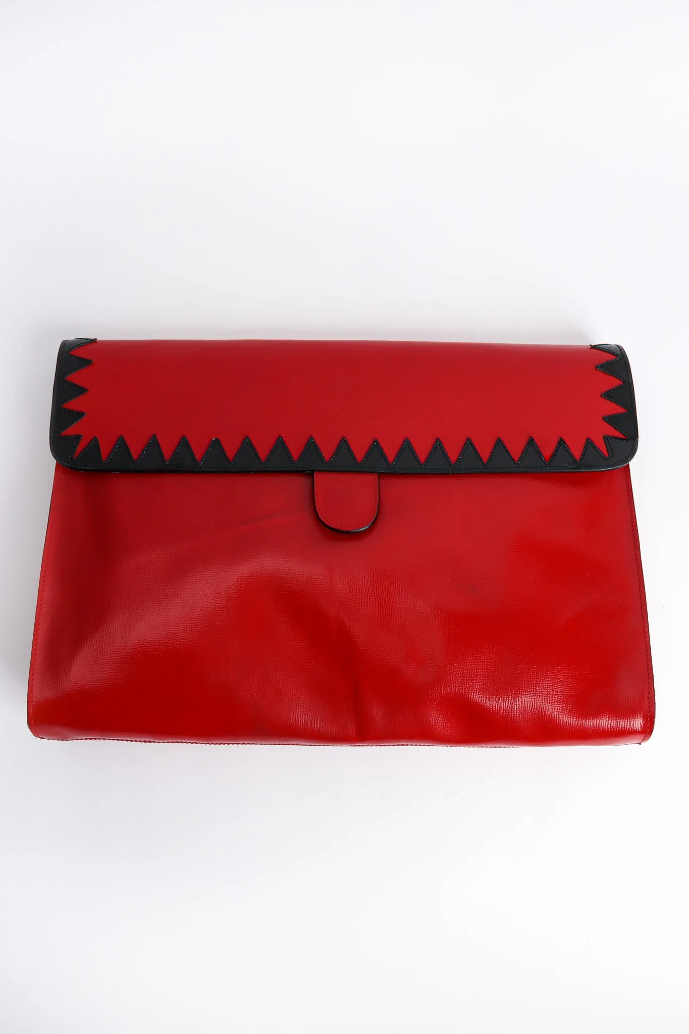 Oversized Leather Envelope Clutch