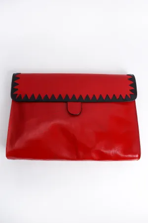 Oversized Leather Envelope Clutch