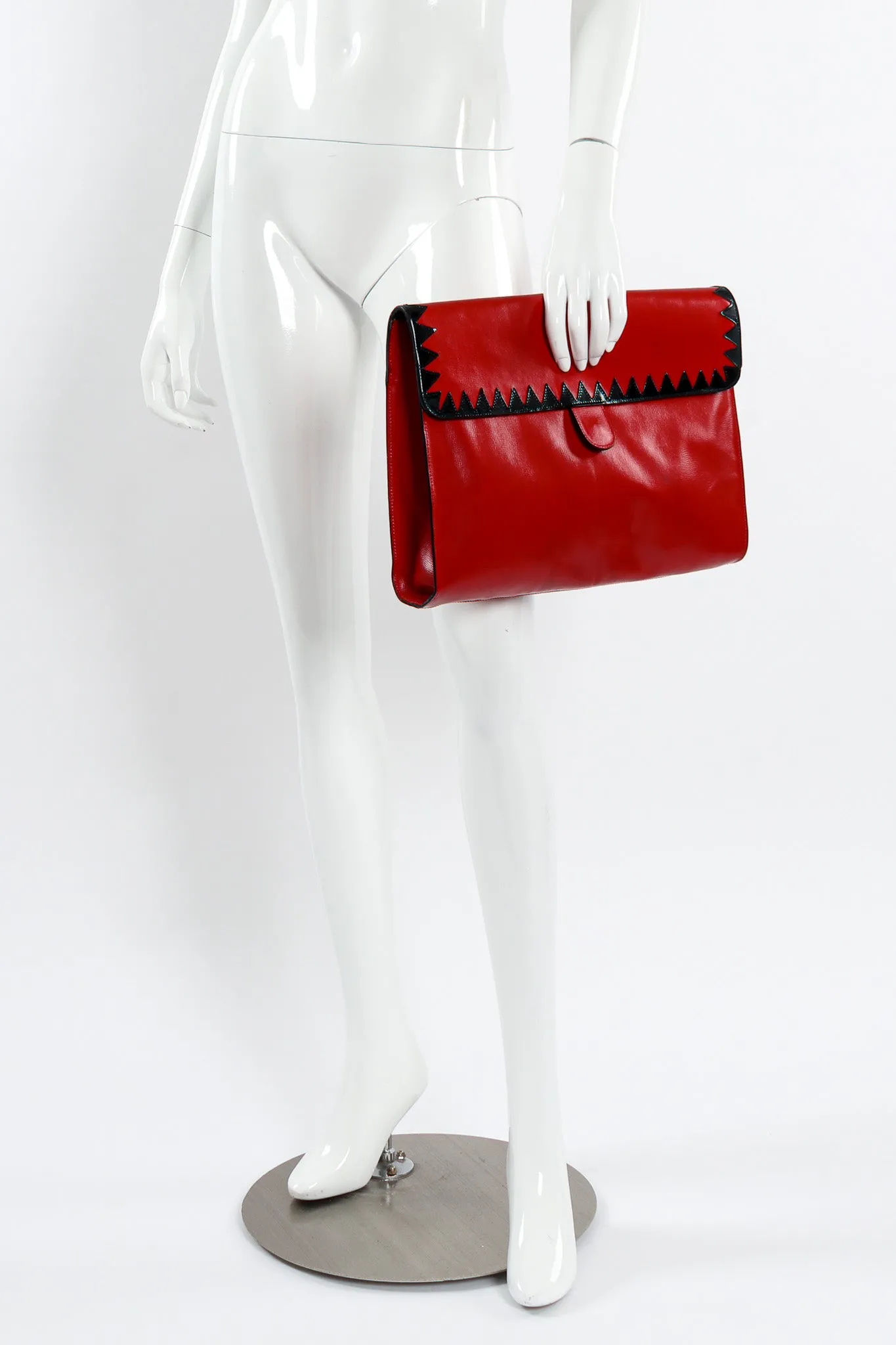 Oversized Leather Envelope Clutch