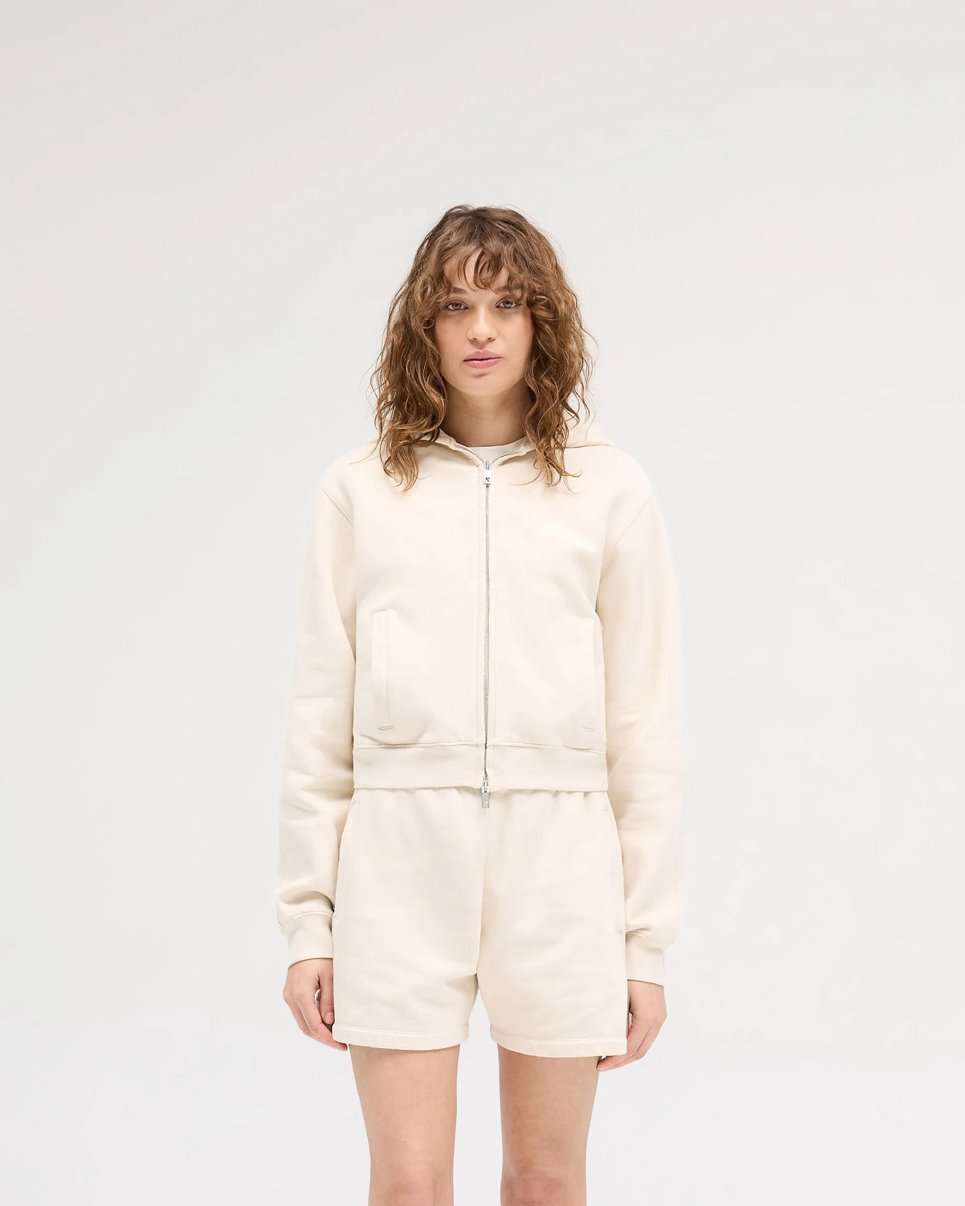 Owners Club Slim Zip Hoodie - Oat Milk