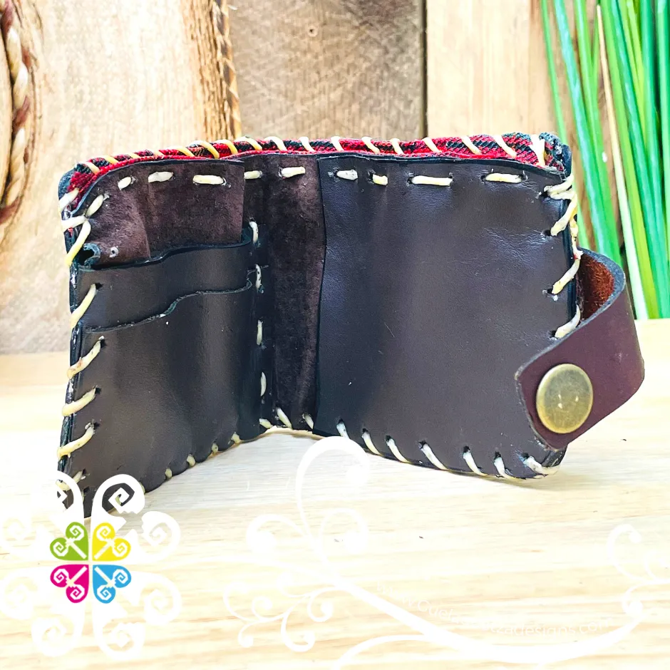 Painted Brown Men Leather Wallet - Cartera de Hombre