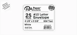 Paper Accents #10 White Letter Envelopes {B510}