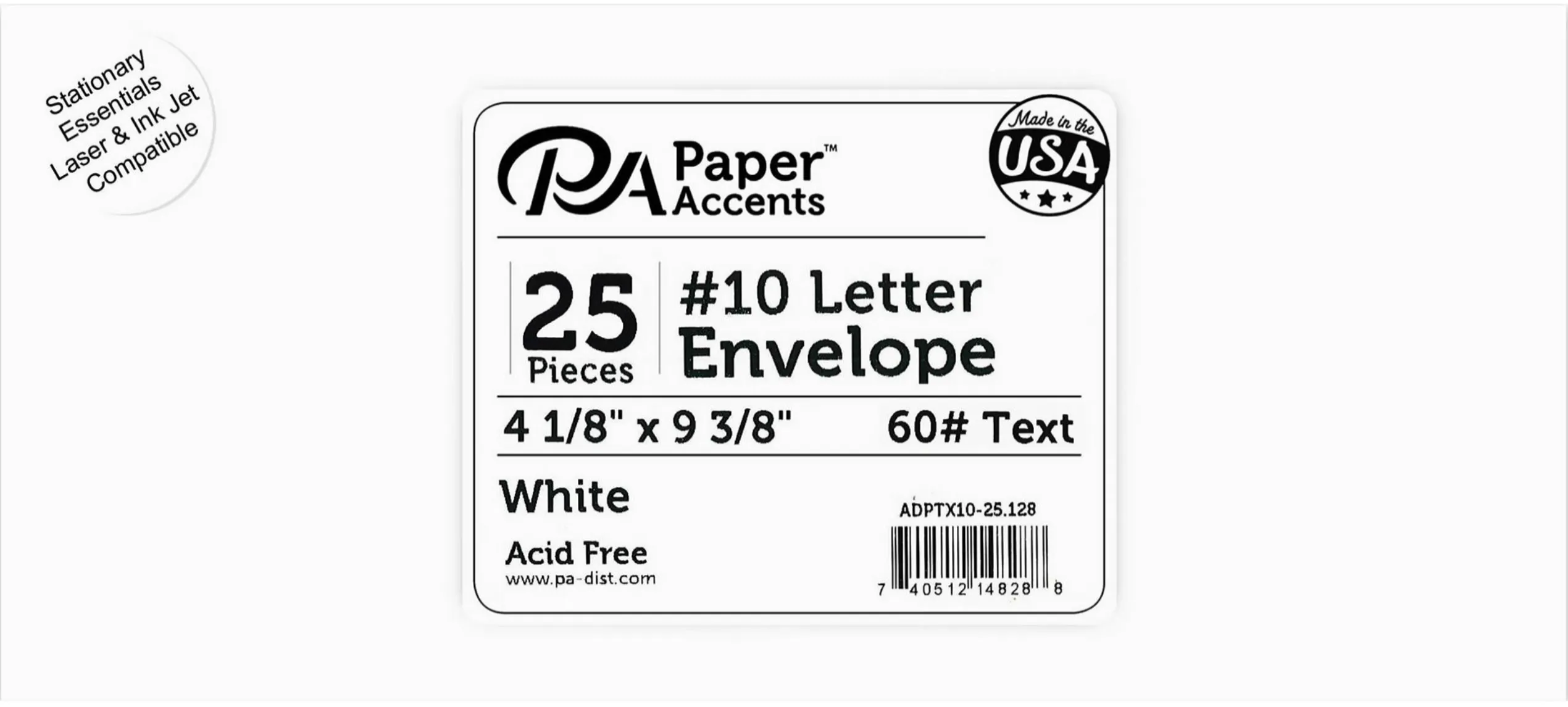 Paper Accents #10 White Letter Envelopes {B510}