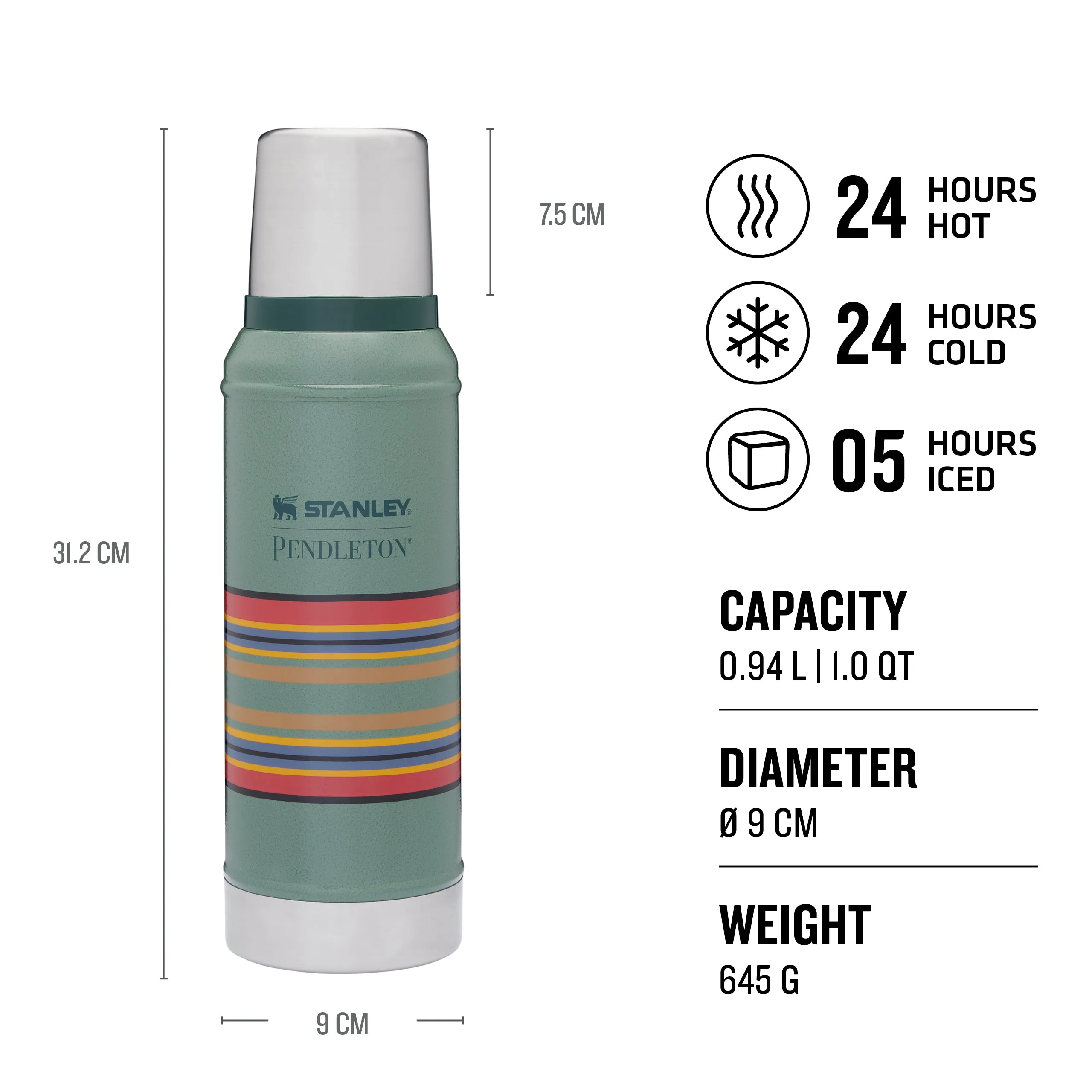 Pendleton Yakima Camp Stripes Classic Bottle | 0.94L