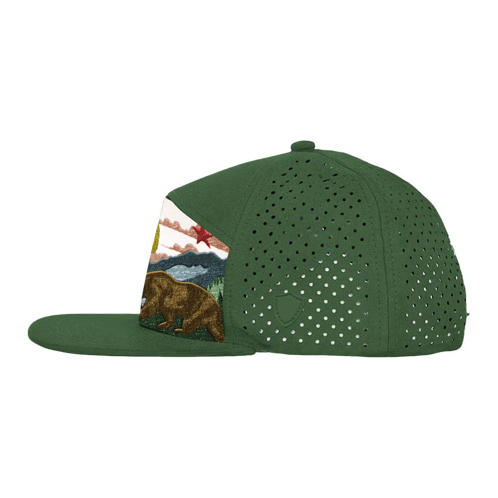 Performance Flat Bill Snapback | Golden State Stealth | Dark Green PreOrder
