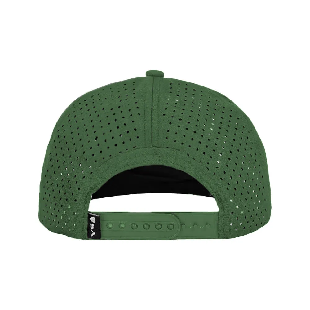 Performance Flat Bill Snapback | Golden State Stealth | Dark Green PreOrder