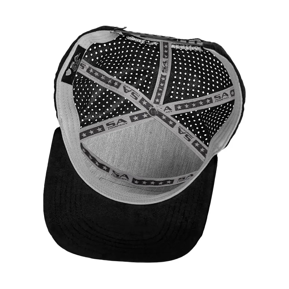 Performance Flat Bill Snapback | Midnight Skyline | Black