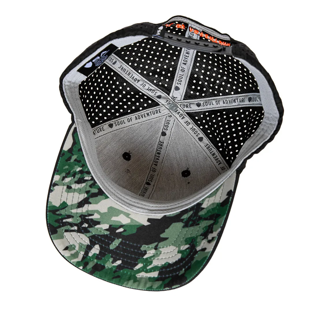 Performance Snapback | Black | Geo Camo-Patriot
