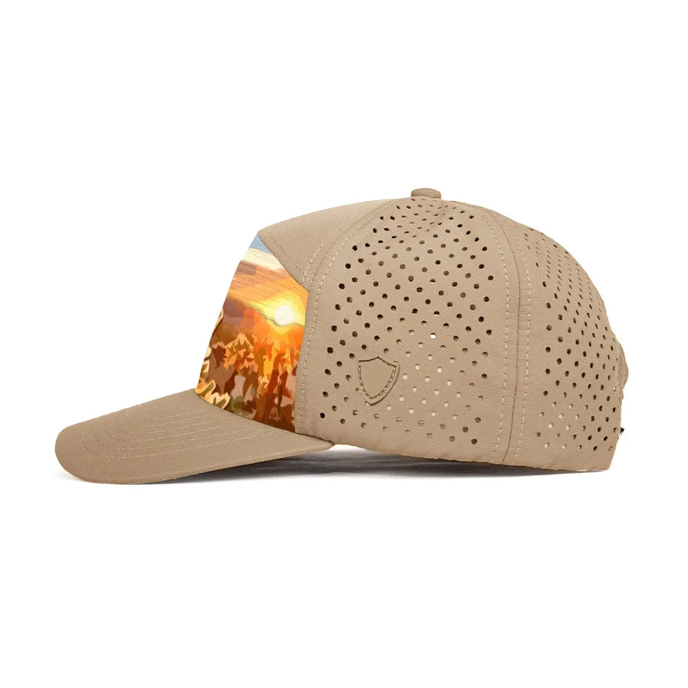 Performance Snapback | Cacti Bloom | Light Khaki