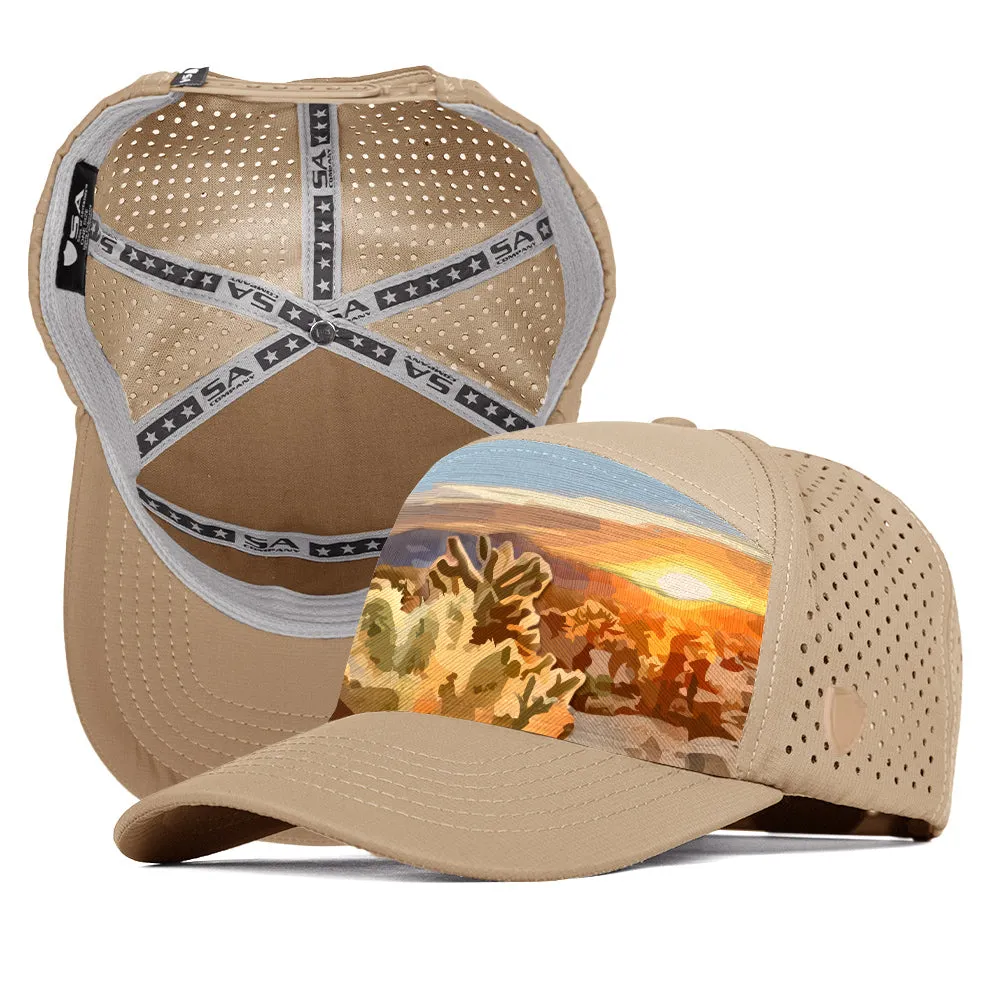 Performance Snapback | Cacti Bloom | Light Khaki