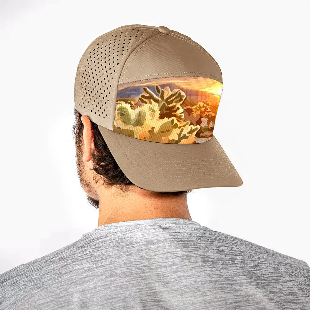 Performance Snapback | Cacti Bloom | Light Khaki