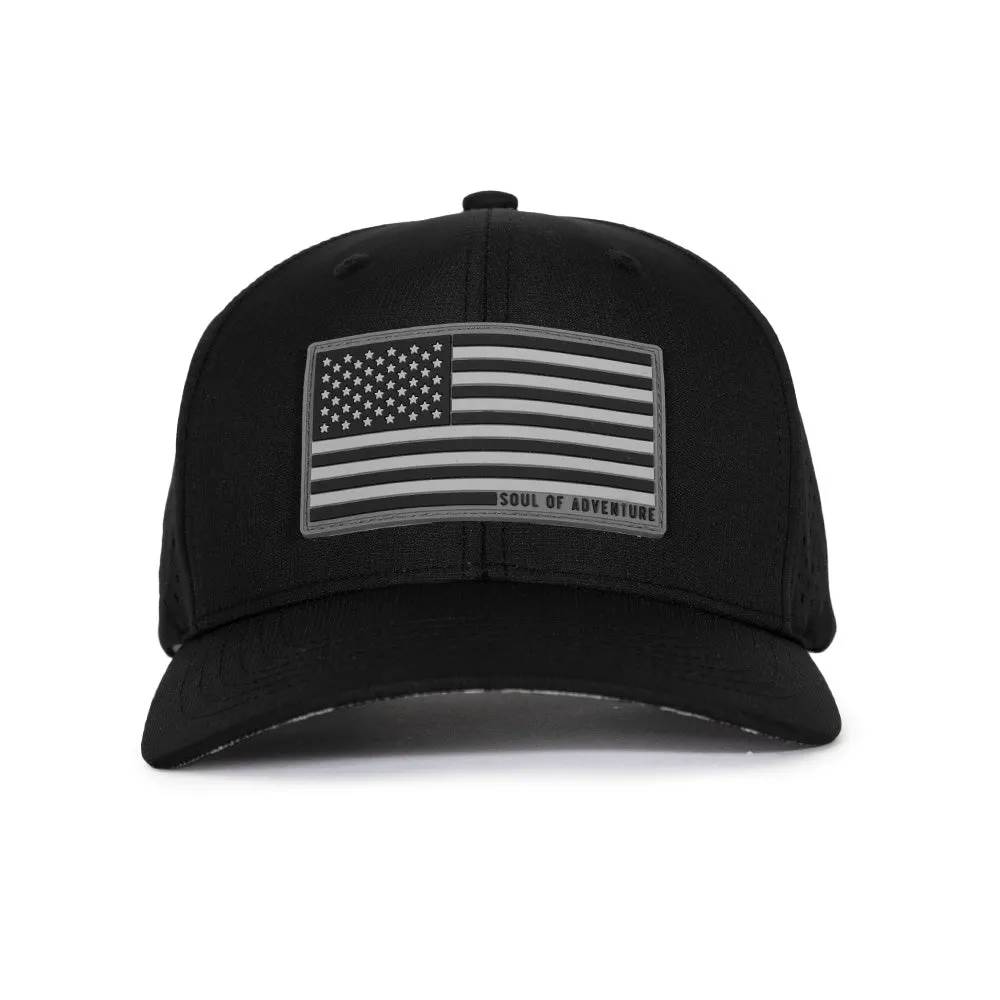 Performance Snapback | SOA Flag | Blackout Digi Camo