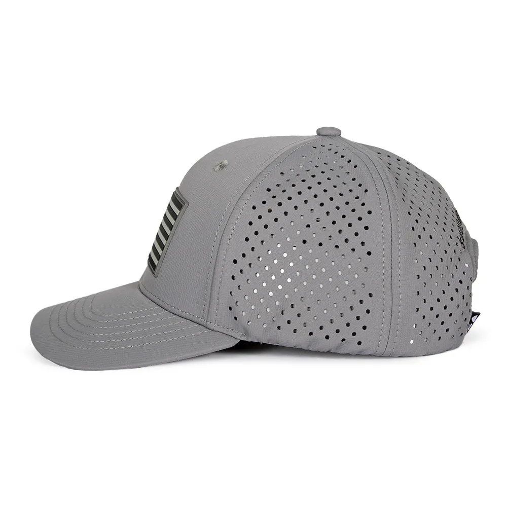 Performance Snapback | SOA Flag | Grey Mili Camo