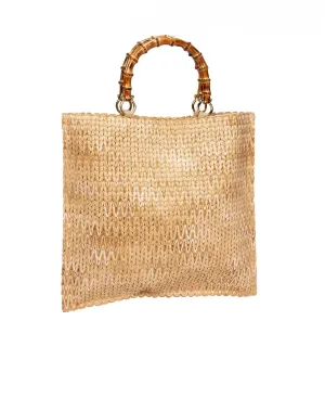 Piccarda Raffia Tote in Natural hues - Large