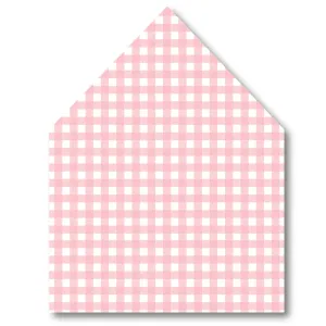 Pink Check Envelope Liner
