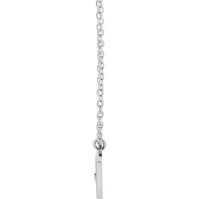 Platinum Heart Envelope 16-18" Necklace