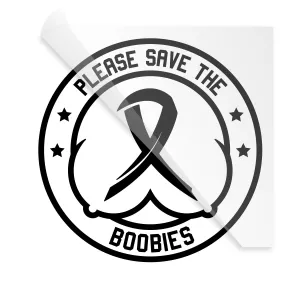 Please Save The Boobies Breast Cancer Awareness Heat Transfer