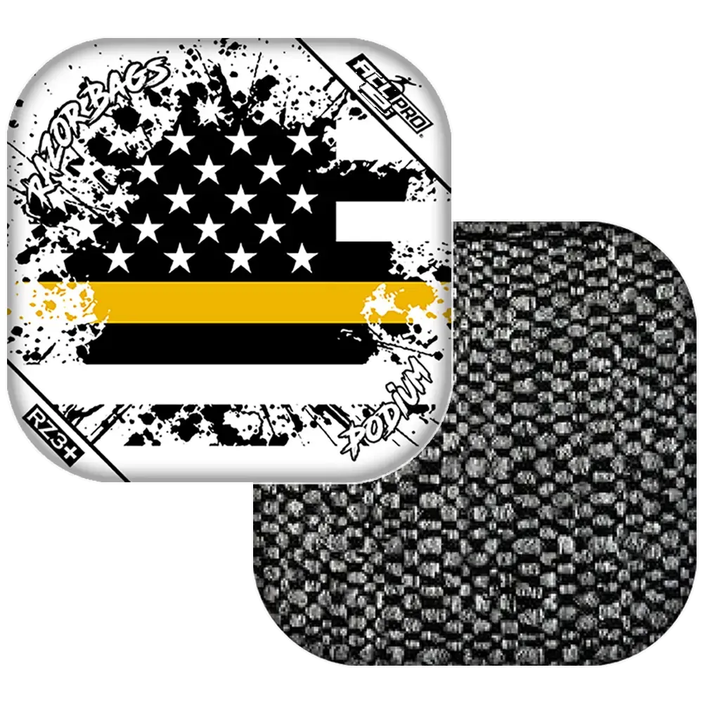 Podium | Gold Line Flag | ACL PRO Razor Cornhole Bags