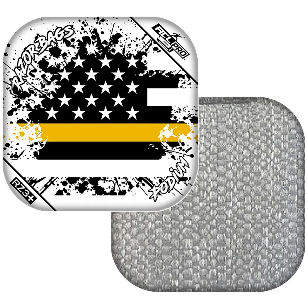 Podium | Gold Line Flag | ACL PRO Razor Cornhole Bags
