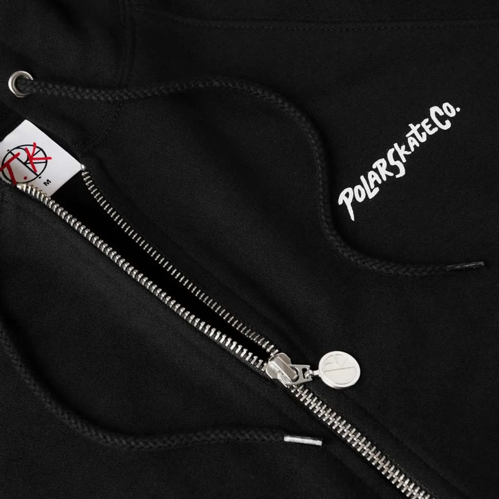 POLAR 12 FACES DEFAULT ZIP HOODIE - BLACK