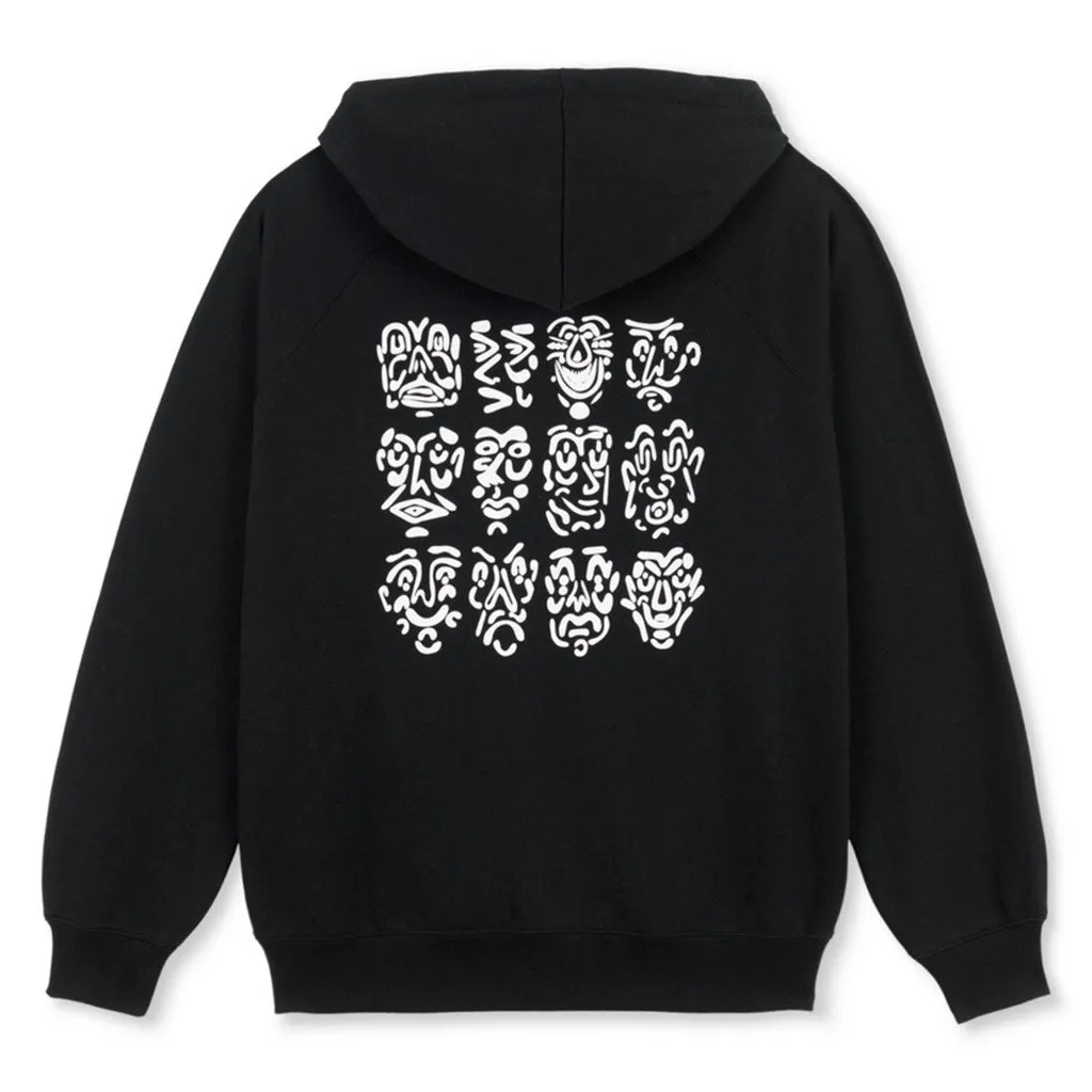 POLAR 12 FACES DEFAULT ZIP HOODIE - BLACK