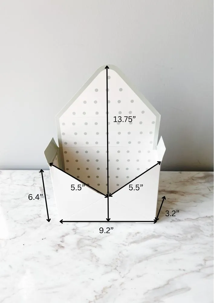 Polka Dot Envelope Shape Flower Box in Variety Color