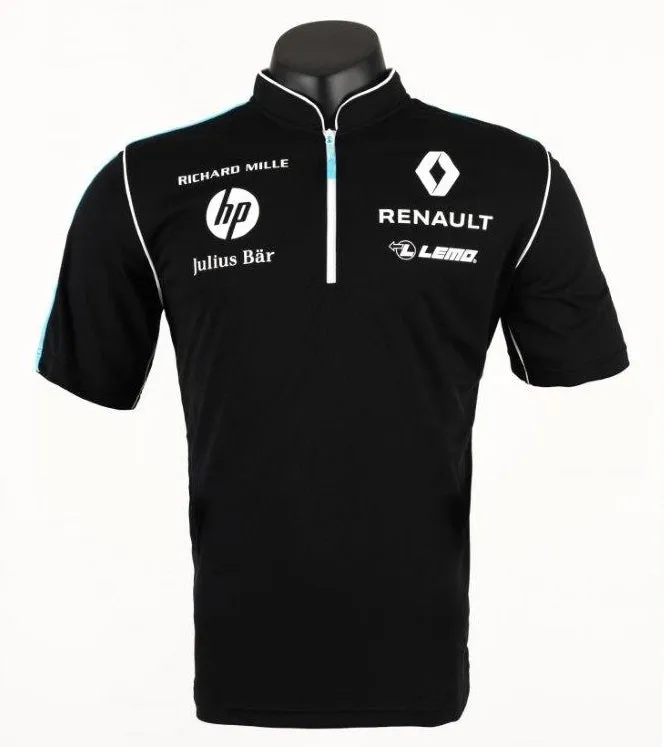 POLO Shirt Zip Formula E Renault NEW 1 E.DAMS Sponsor Poloshirt Buemi Prost XS