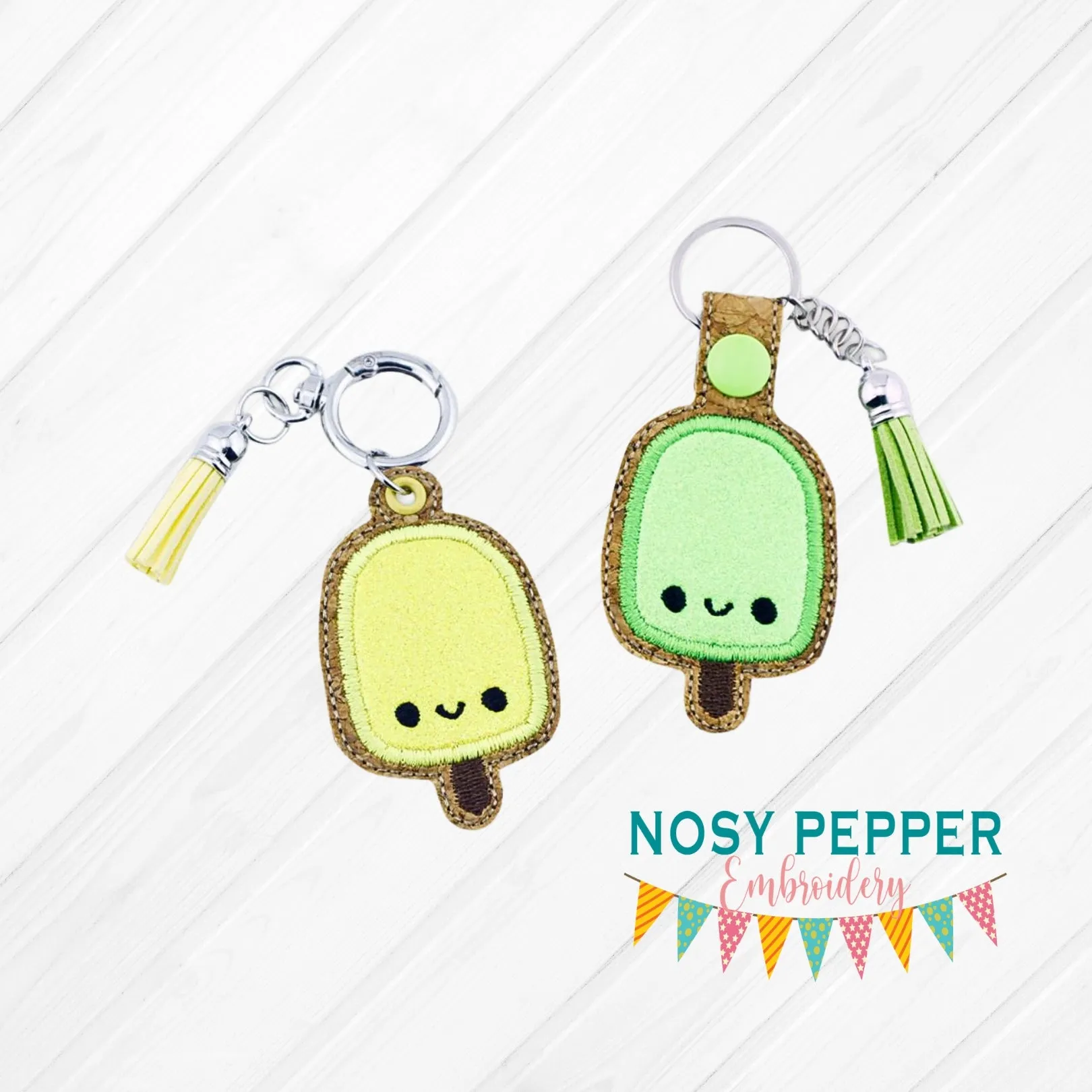 Popsicle Applique eyelet fob and snap tab set (singles and multis included) machine embroidery design DIGITAL DOWNLOAD