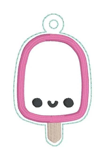 Popsicle Applique eyelet fob and snap tab set (singles and multis included) machine embroidery design DIGITAL DOWNLOAD