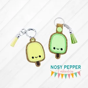 Popsicle Applique eyelet fob and snap tab set (singles and multis included) machine embroidery design DIGITAL DOWNLOAD