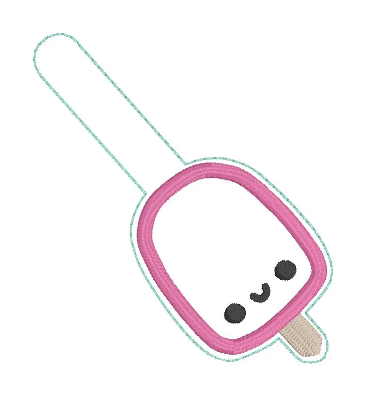 Popsicle Applique eyelet fob and snap tab set (singles and multis included) machine embroidery design DIGITAL DOWNLOAD