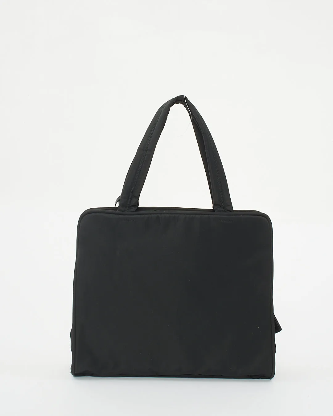 Prada Black Nylon Tessuto Top Handle B8497 Compartment Bag