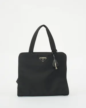 Prada Black Nylon Tessuto Top Handle B8497 Compartment Bag