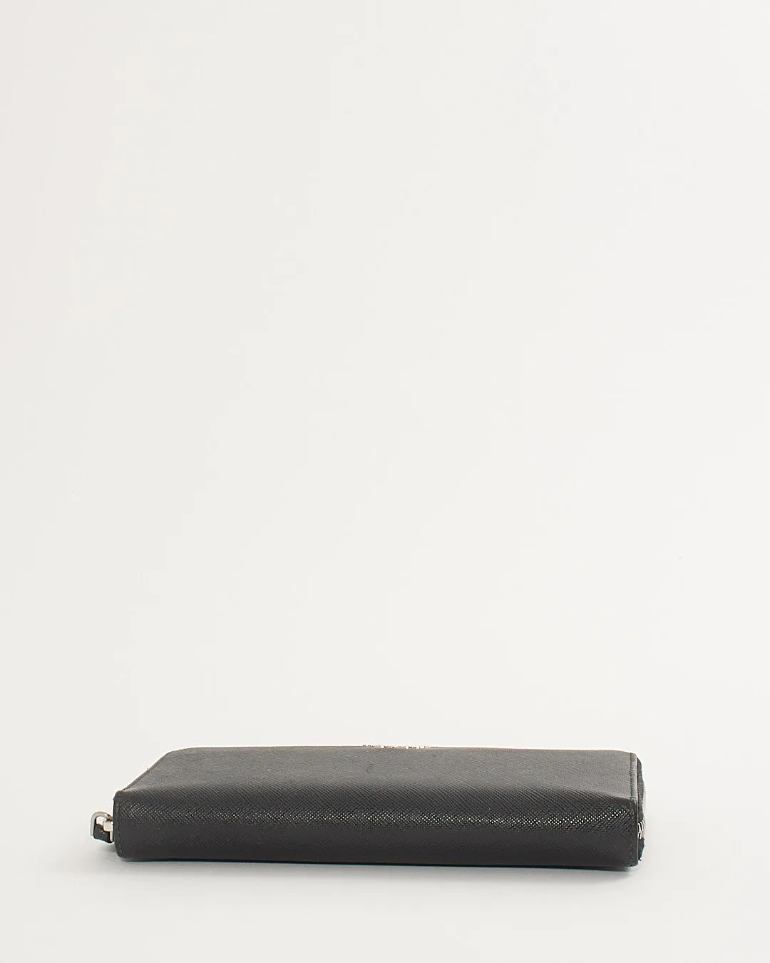 Prada Black Saffiano Leather Zippy Wallet