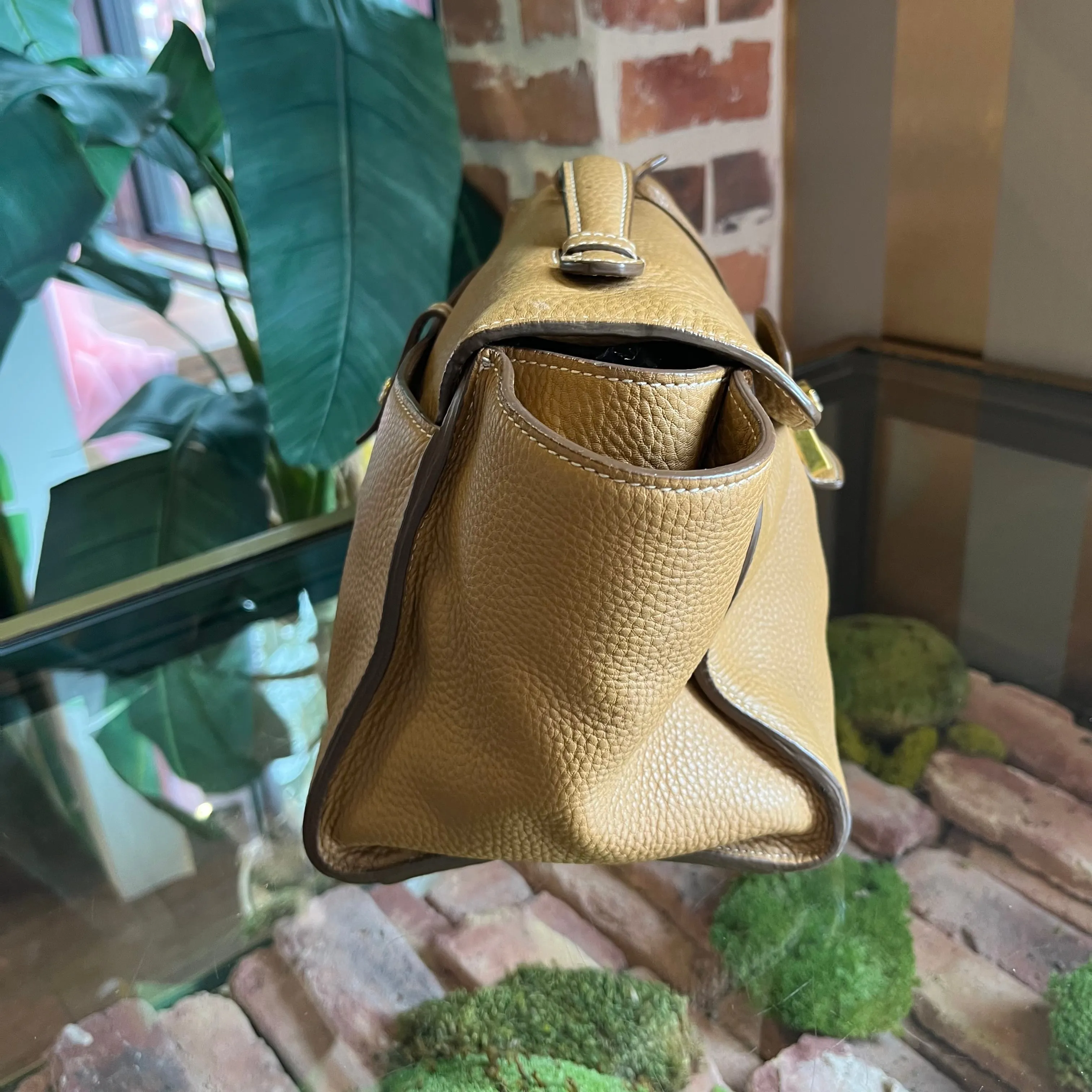 PRADA Sound Brown Vitello Daino Two Way Shoulder Bag TS3907