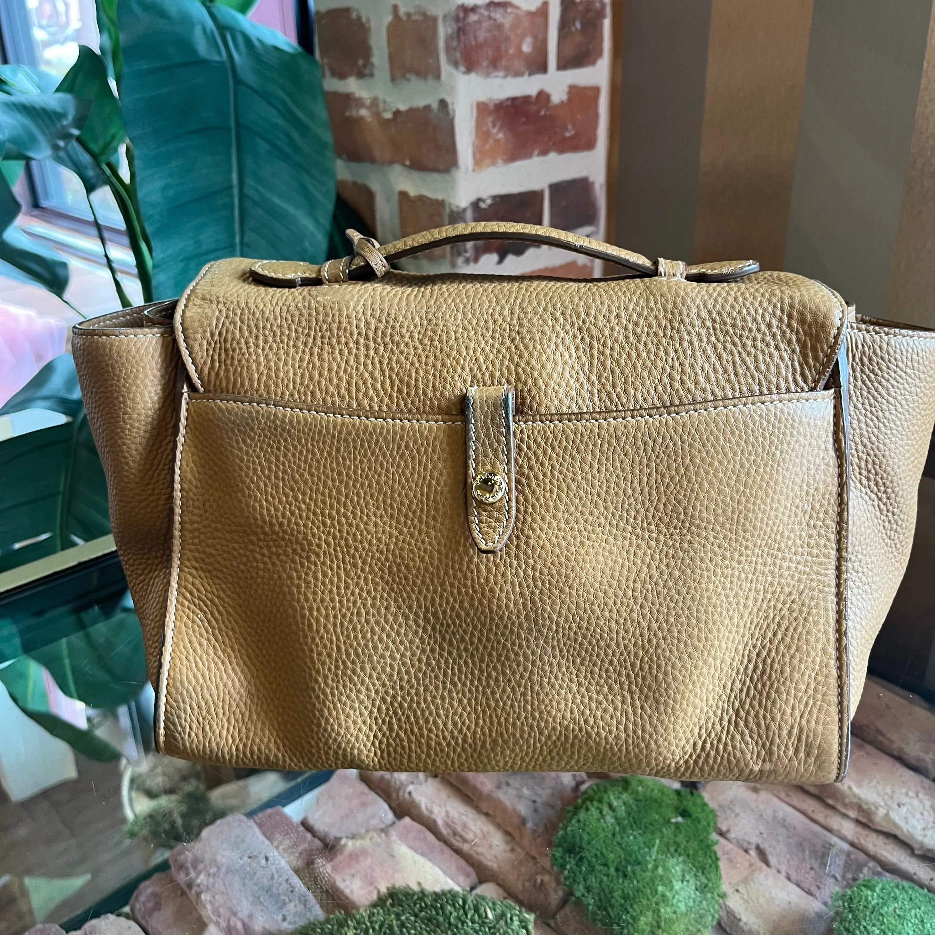 PRADA Sound Brown Vitello Daino Two Way Shoulder Bag TS3907