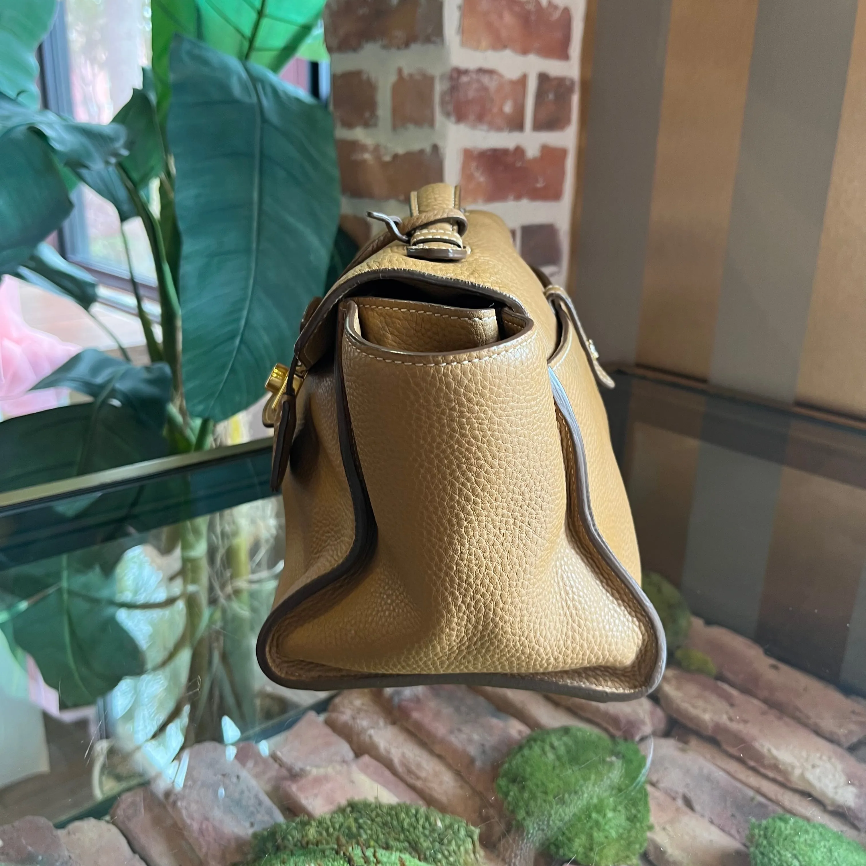 PRADA Sound Brown Vitello Daino Two Way Shoulder Bag TS3907