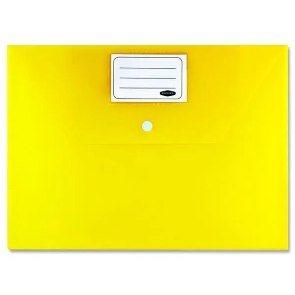 Premier Premtone Packet of 5 X A4 Button Storage Wallets