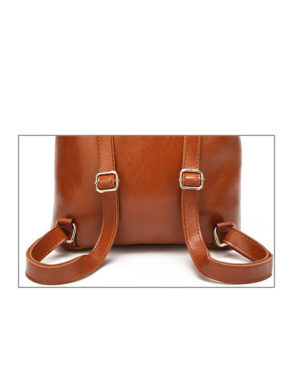 Pu Leather Backpack Bag