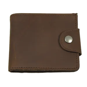PU320 - Snap Wallet w/ Coin Pocket - Brown