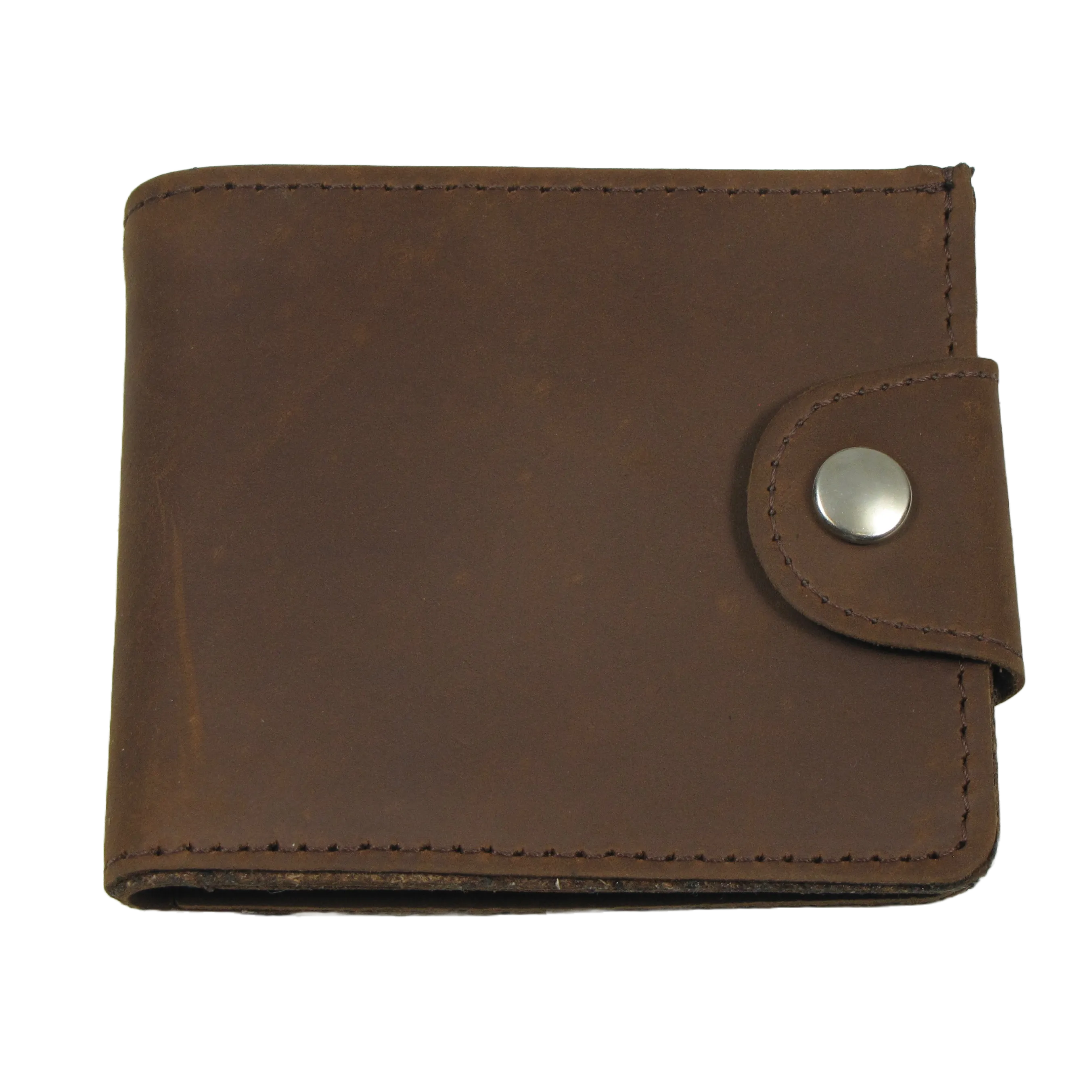 PU320 - Snap Wallet w/ Coin Pocket - Brown