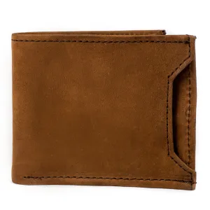 PU441Billfold with Front Card Slot- Brown