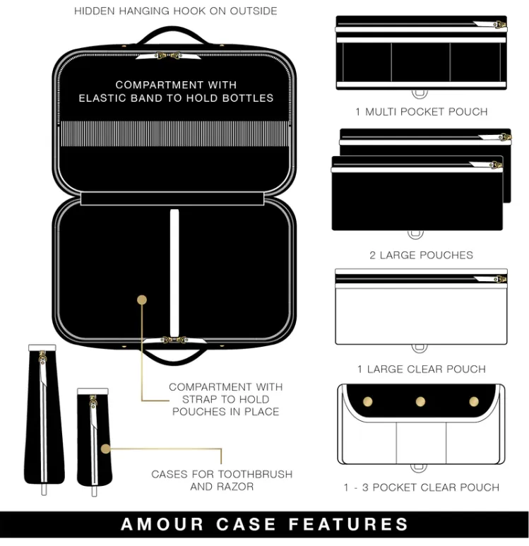 Pursen Amour Travel Case Timeless Quilted