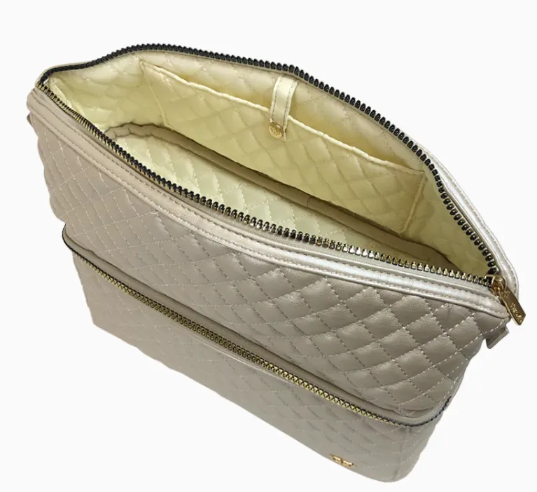 Pursen Stylist Travel Bag Pearl Quilted