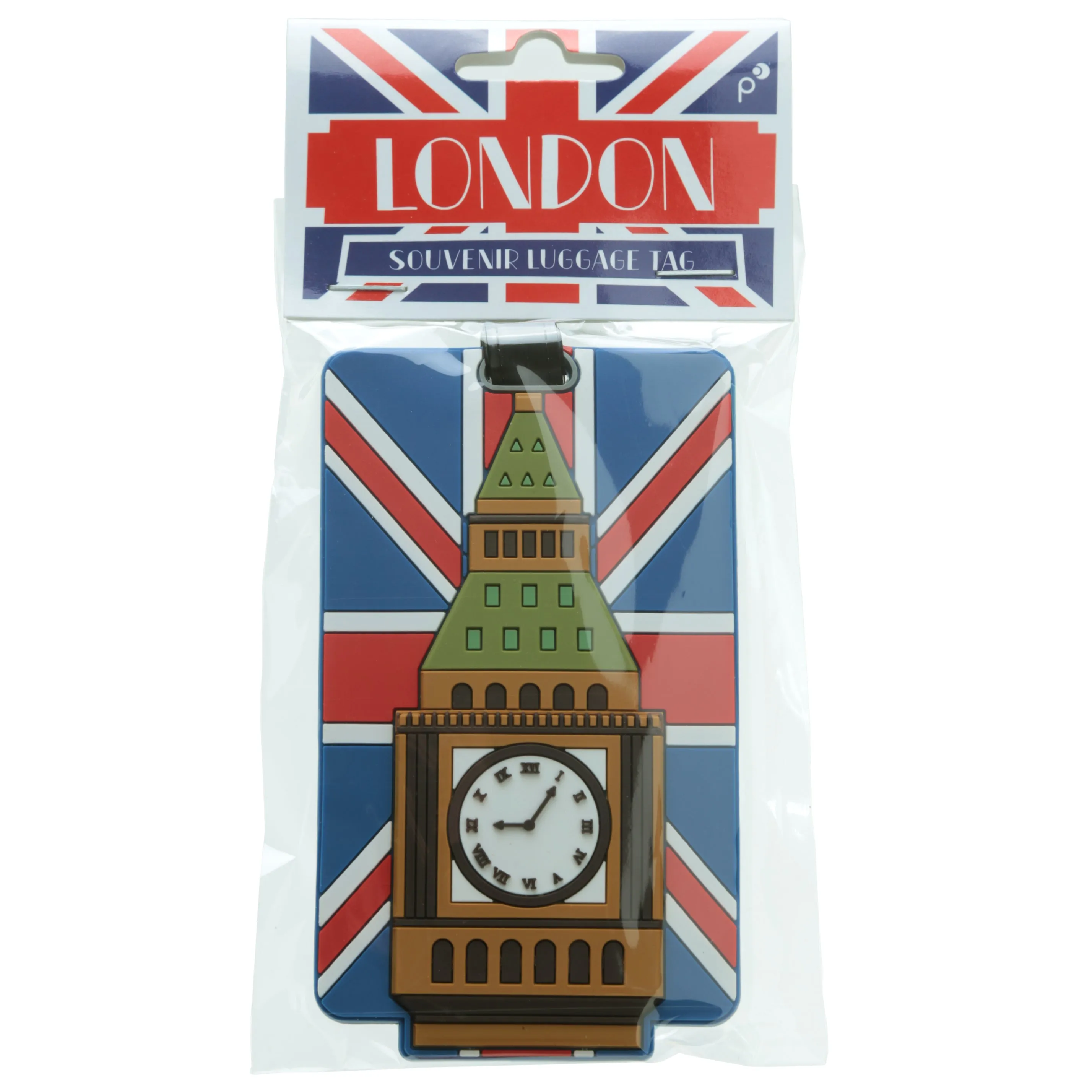 PVC Luggage Tag - London Souvenir Union Jack Big Ben