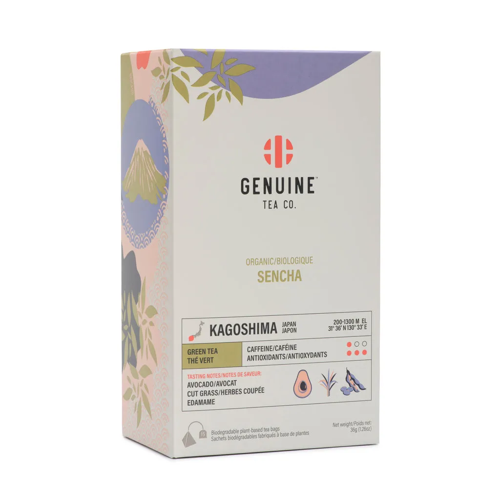 Pyramid Tea Bags - Organic Sencha Green Tea  - Genuine Tea Company - Toronto - Canada