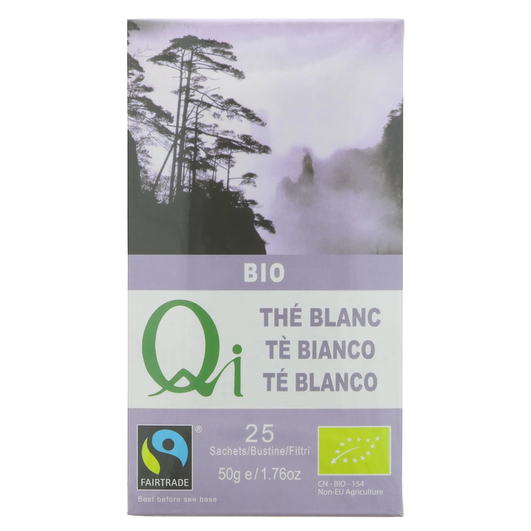 Qi | Fairtrade White Tea - Envelope, string and tagged | 25 bags