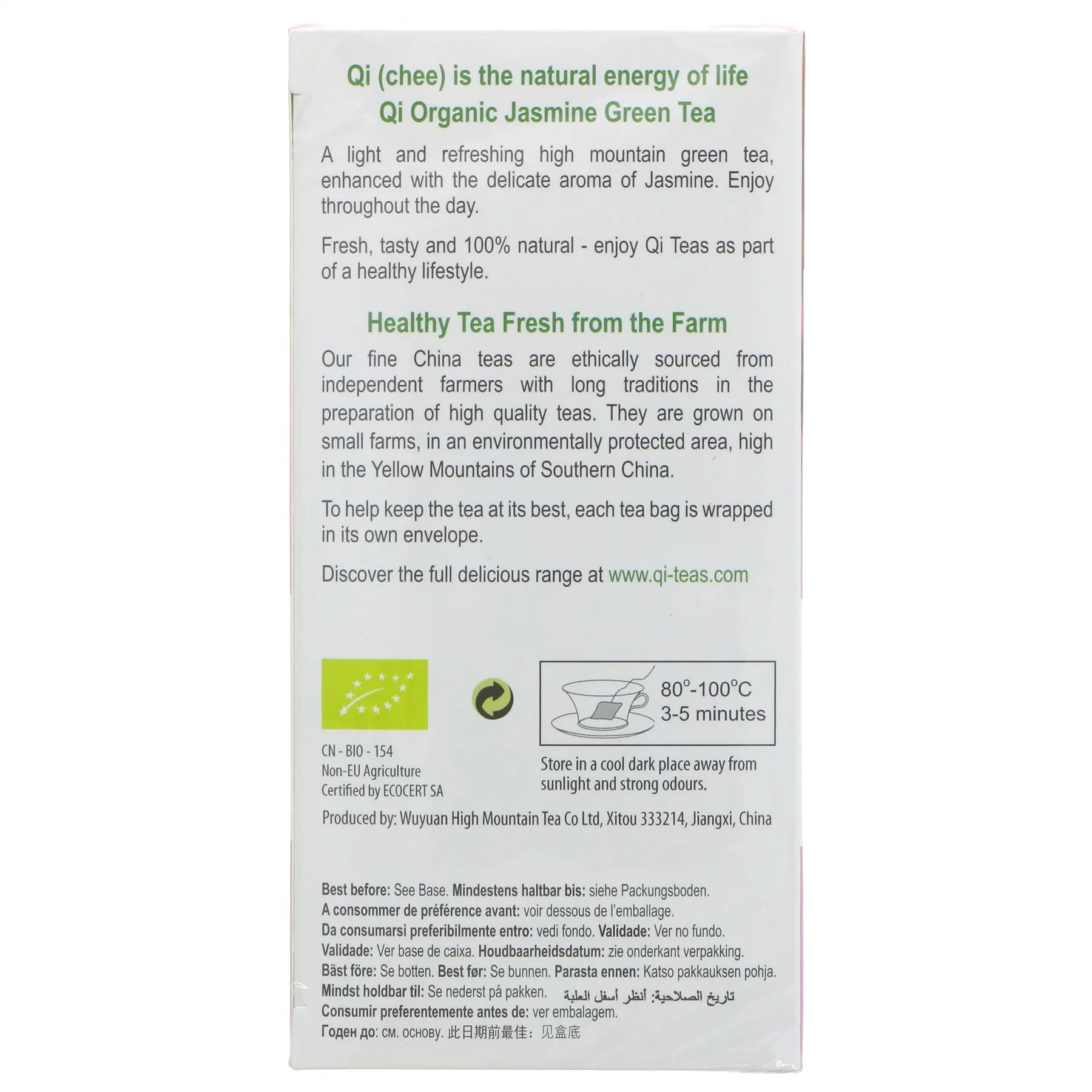 Qi | Jasmine Green Tea | 25 Bags