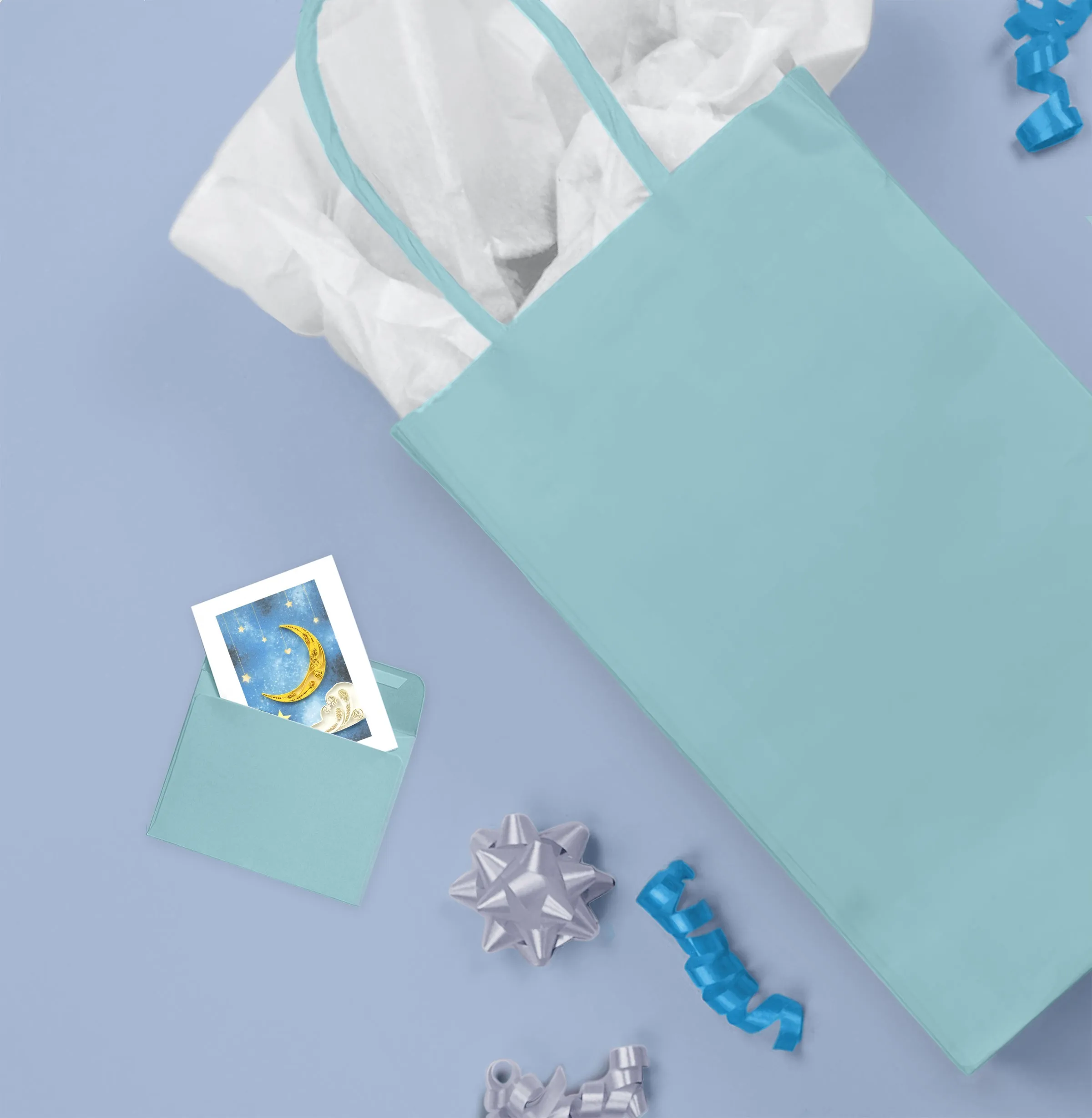 Quilled Moon & Stars Gift Enclosure Mini Card